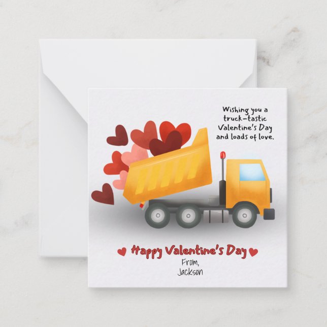 Bau Valentinstag-Karte Mitteilungskarte (Vorderseite)