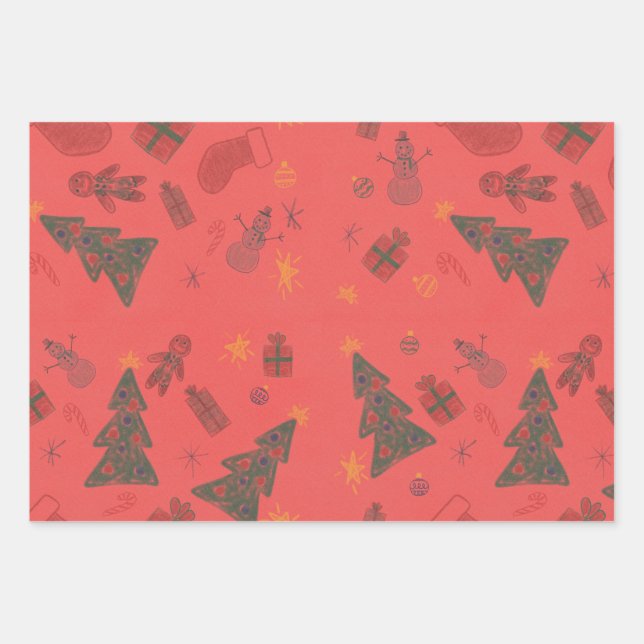 Bau-Verpackungspapier Geschenkpapier Set (Vorderseite)