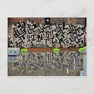 Bau von Aufzügen in Capricorn Postkarte