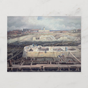 Bau von Docks Postkarte