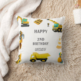 Bau von Lastkraftwagen Geburtstag Kissen