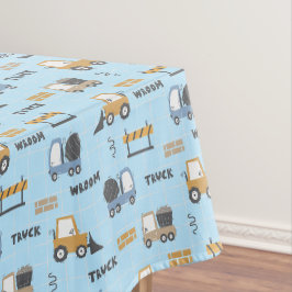 Bau von Lastkraftwagen Muster blau Tischdecke