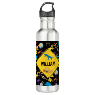 Bau von LKWs Astronaut Dinosaurier im Weltraum Edelstahlflasche