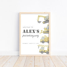 Bau von LKWs Boys 1. Geburtstag