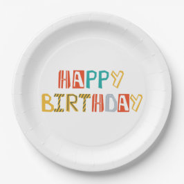 Bau von Party-Tellern | Happy Birthday Pappteller
