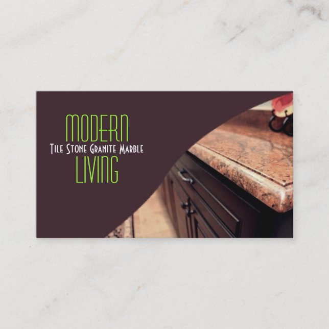 Bau von Tile Stone Granite-Marmor Visitenkarte (Vorderseite)