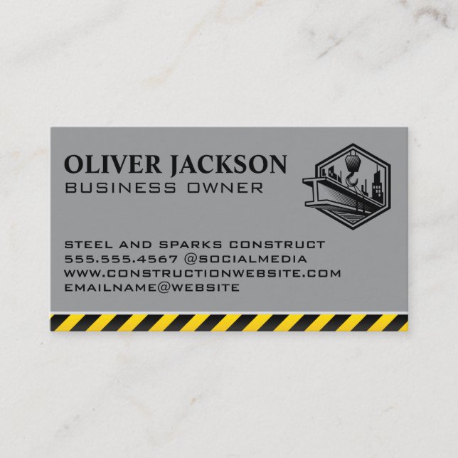 Bau-Winch-Hubstahl-Beam Visitenkarte (Vorderseite)