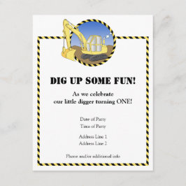 Bau-Zonen-Geburtstags-Party Einladung