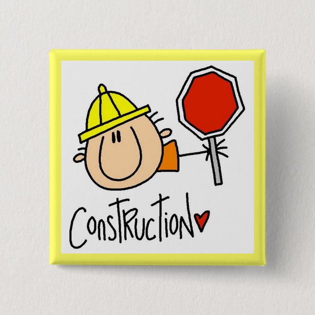 Bauarbeiter Button (Vorderseite)