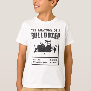 Bauarbeiter die Anatomie eines Bulldozer T-Shirt