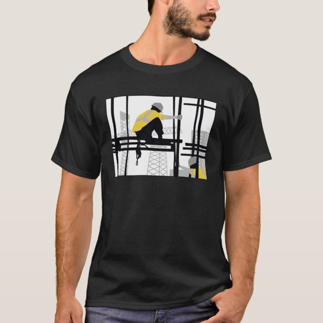 Bauarbeiter-Gebäude T-Shirt (Vorderseite)