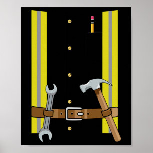 Bauarbeiter Halloween Kostüm für Jungen Kind Poster