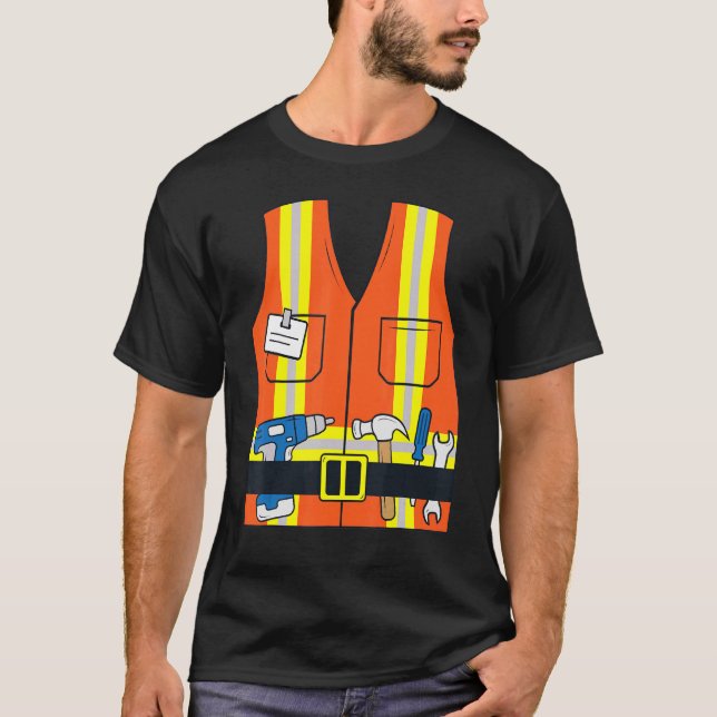 Bauarbeiter Kostümkinderwesten Bau T-Shirt (Vorderseite)