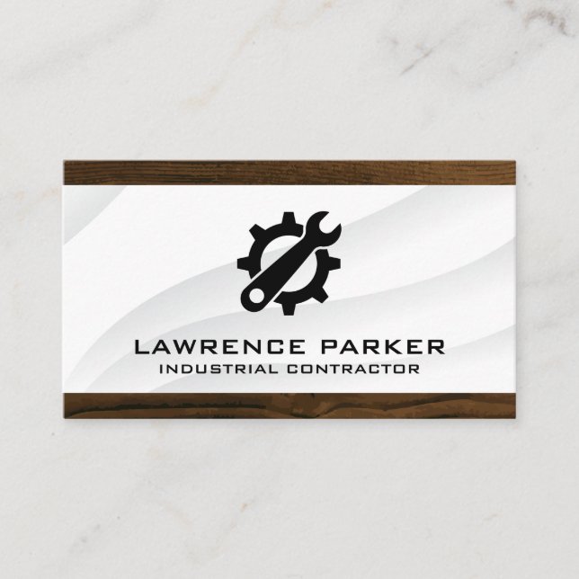 Bauarbeiter | Logo für Hardwareschlüssel Visitenkarte (Vorderseite)