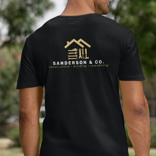 Bauarbeiter Mitarbeiter Personal Gold Schwarz T-Shirt