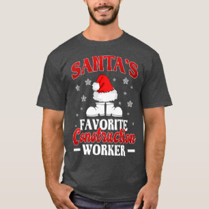 Bauarbeiter spendet Funny Christmas Santa La T-Shirt