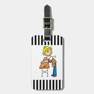 Bauarbeitersawing-Bauholz-Geschenke Gepäckanhänger