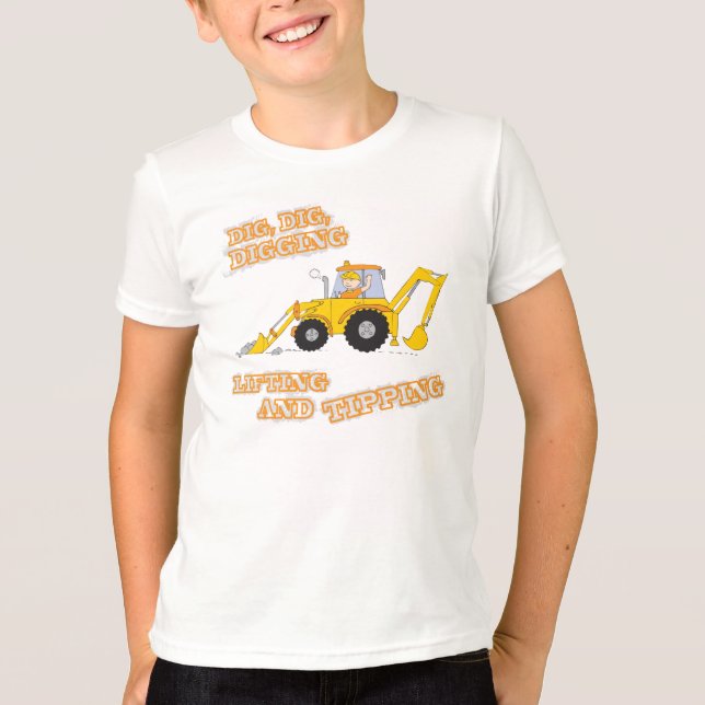 Bauarbeitskraft-Gelb-T - Shirt der Kinder (Vorderseite)