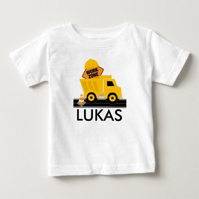 Bauarbeitszone Geburtsort Shirt, Geschwister Baby T-shirt (Vorderseite)