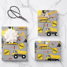 Bauart von Lastkraftwagen Geschenkpapier Set