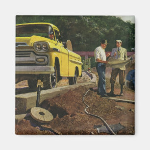 Bauauftragnehmer für Vintage Unternehmensarchitekt Magnet