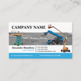 Bauausrüstung Visitenkarte