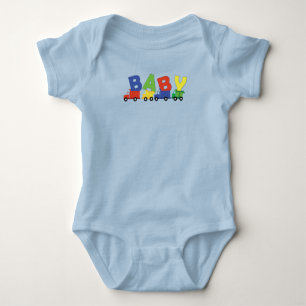 Baubaby Shower für Lastwagen Baby Strampler