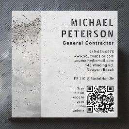 Baubauer Entwicklung Betonmischung modern Quadratische Visitenkarte