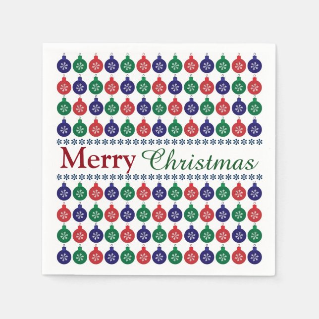 Bauble Pattern Weihnachten Serviette (Vorderseite)