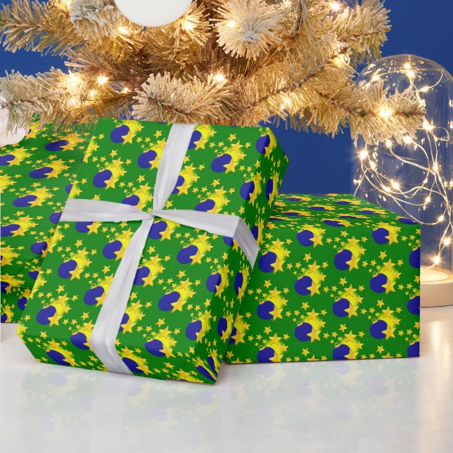 Bauble Stars Christmas Geschenkpapier (Feiertage)