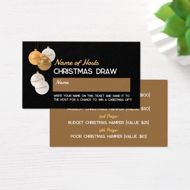 Baubles de fête, Billets de raffle de fête de Noël (Bureau)