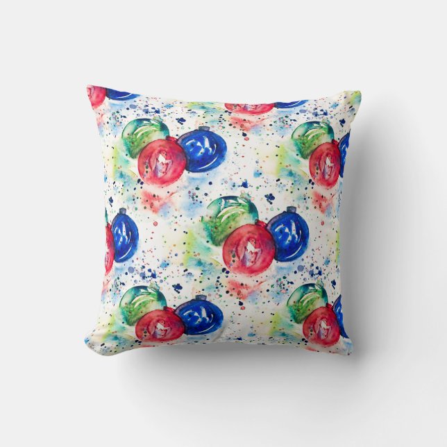 Baubles de Noël Oreiller de Jeu de Noël (Recto)