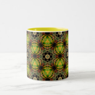 ~ Baubles für Weihnachten Fraktal ~ Zweifarbige Tasse