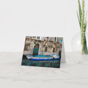 Bauboot, Venedig Dankeskarte