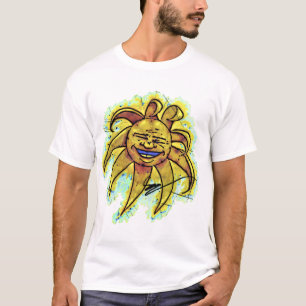 Bauch-Lachensun-Cartoon-T-Shirt T-Shirt