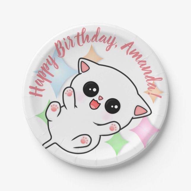 Bauch Rub Zeit Kitte Pappteller (Vorderseite)