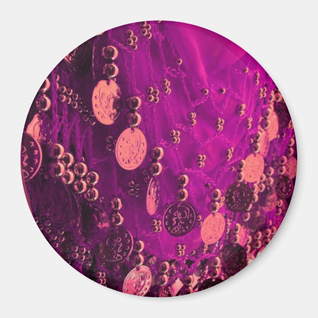 Bauch tanzen angesagter Schal mit Münzmagnet Magnet (Vorne)