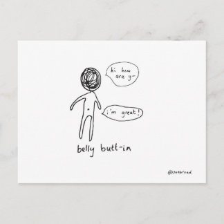 Bauch-Taste Postkarte