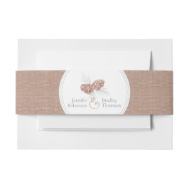 Bauchband für Hochzeitkiefer, zeichnend und Leinwa Einladungsbanderole