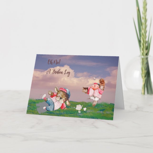 Bauchleg-Kids-Karte mit Baseballtieren Karte (Vorderseite)