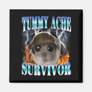 Bauchschmerz-Überlebender Hamster Meme Lustiger Sp Magnet