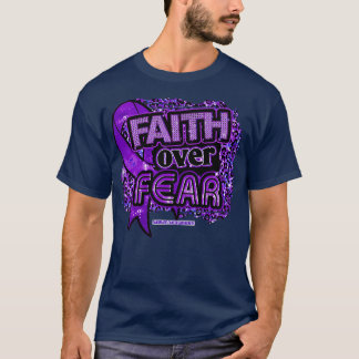 Bauchspeicheldrüsenbewusstheit Ribbon Glaube über T-Shirt