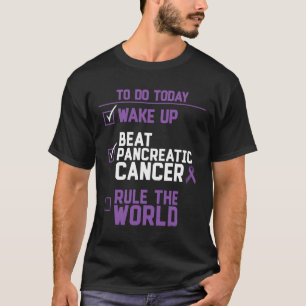 Bauchspeicheldrüsenkrebs besiegen weck Weltgeschen T-Shirt