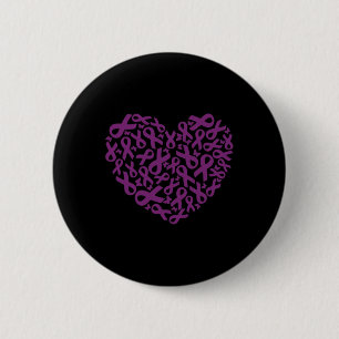 Bauchspeicheldrüsenkrebs Bewusstsein Lila Band 2 Button