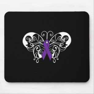 Bauchspeicheldrüsenkrebs-Bewusstsein Lila Ribbon-B Mousepad