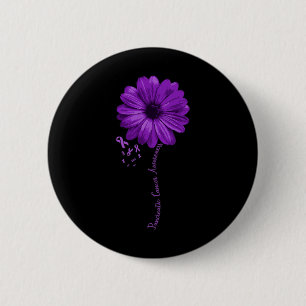 Bauchspeicheldrüsenkrebs Bewusstsein Lila Ribbon F Button