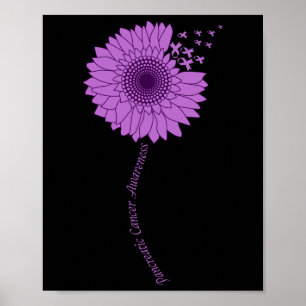 Bauchspeicheldrüsenkrebs Bewusstsein Sonnenblumen  Poster