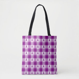 Bauchspeicheldrüsenkrebs-Bewusstseins-Karo-Tasche, Tasche
