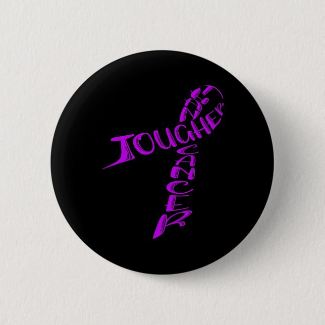 Bauchspeicheldrüsenkrebs-Bewusstseinsmonat Ribbon  Button (Vorderseite)