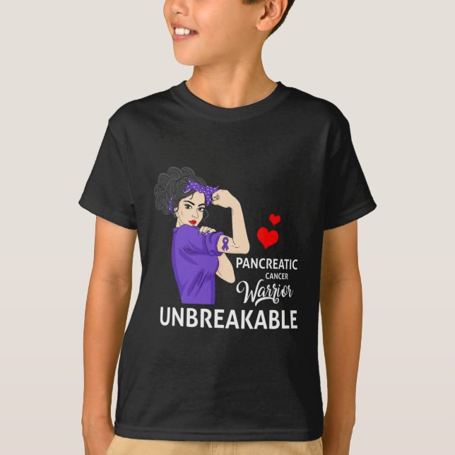 Bauchspeicheldrüsenkrebs-Bewusstseinswarter T-Shirt (Vorderseite)